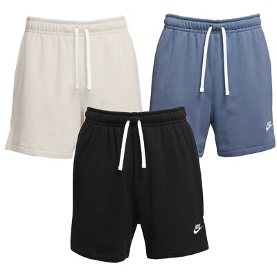Nike Men#x27;s Shorts French Terry Flow Fleece Athletic Drawstring Waist Shorts $29.88