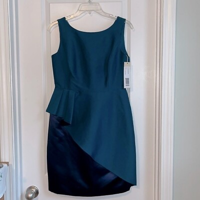 #ad Halston Heritage Cadmium and Navy Cocktail Dress NWT $70.00