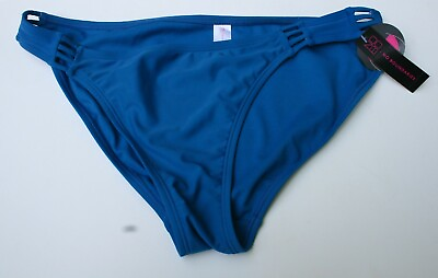 #ad NOBO Royal Blue Bikini Bottoms Side Straps Full Coverage Back Size XL NWT $10.95