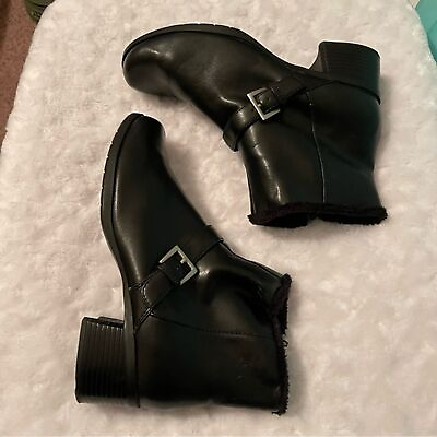 #ad Boots PREDICTIONS Black Ankle Boots Side Zip women’s 8.5 $22.03