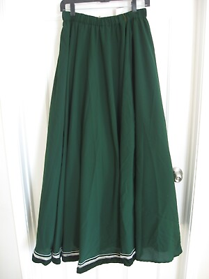 #ad Dark Green Full Skirt Size 12 EXTRA TALL $19.95