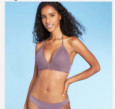 #ad Bathing Suits for Women Size 36C Shade amp; Shore Light Lift Crochet Bikini Top $10.75