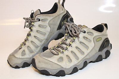 Oboz Womens 8 38.5 Gray Leather Mesh Fabric Hiking Trail Mountain Sneakers $25.00