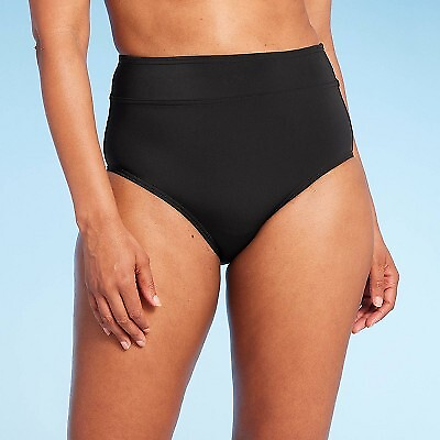 Lands#x27; End Women#x27;s UPF 50 Full Coverage Tummy Control High Waist Bikini Bottom $15.99
