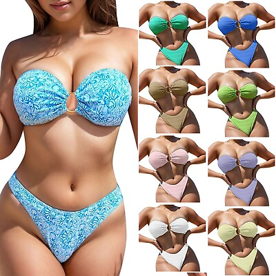 #ad Women#x27;s Cute And Sexy Bikini Swimsuit Swimming Wear Swimwear Two Pieces Bikini $16.77