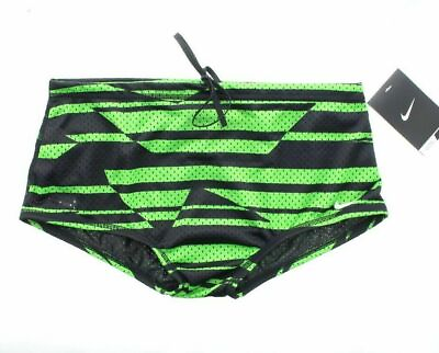 #ad Nike Swimsuit Men#x27;s Poly Drag Short Reversible Mesh in Green Black TESSS0031 366 $18.00
