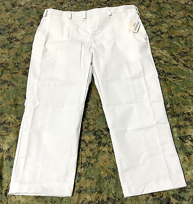 Mens USA WHITE DRESS WORK PANTS HOSPITAL MEDICAL COOK PAINTER SIZE 28 46 NEW $14.90