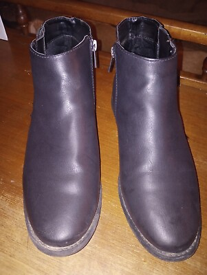 Woman#x27;s Black Bamboo Ankle Boots Size 10 $15.91