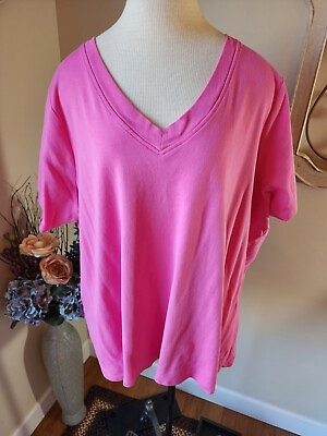 AVENUE WOMAN PLUS 3X 26 28 Pink Classic Fit T Shirt $8.00