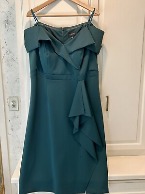XSCAPE Size 14W Green Cocktail Party Dress Plus Size Hemmed to Knee Length $44.00
