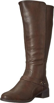 #ad Easy Street Womens Boots Jewel Brown Knee High Wide Calf NEW 5 M $51.00