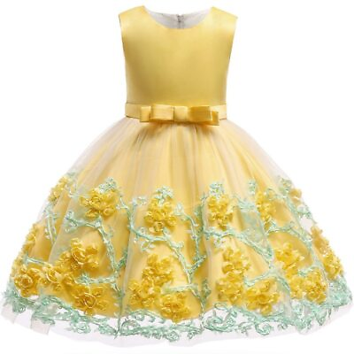 Baby Kids Tutu Birthday Princess Party Dress for Girls Infant Lace Elegant Dress $25.17