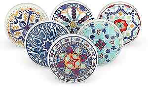 #ad Cabinet Knobs Boho Handmade Ceramic Dresser Pulls Kitchen White Mandala $20.23