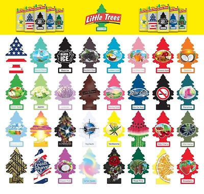 #ad Little Trees Hanging Air Freshener Choose Scent Home Car 6 12 24 48 96 Pack $35.99