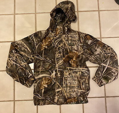 #ad Gamehide Youth Boy Girl Naked North Snow Camo Reversible Jacket M $20.00