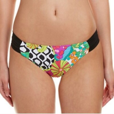 #ad Trina Turk balboa neon floral bikini swim bottoms 10 $44.99