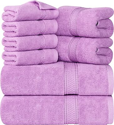 Utopia Towels 600 GSM 8Pc Towel Set 2 Bath Towels 2 Hand Towels 4 Washcloths $299.04