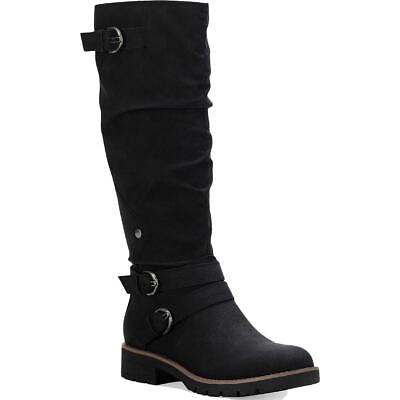 Sun Stone Womens Brinley Faux Leather Tall Knee High Boots Shoes BHFO 6730 $19.29