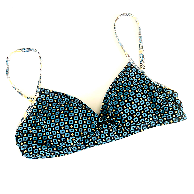 #ad Athleta SZ M Cute Geometric Print Padded Bikini Top Adjustable Swimsuit Top USA $14.95