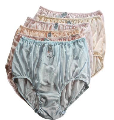 #ad 3XL Plus Size Nylon Bikini Panties Comfy Women Underwear Set Panty Lot X6 $66.40