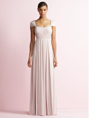 #ad NWT Jenny Yoo Blush Jersey Bridesmaid Maxi Dress Style JY504 Size 14 $139.00