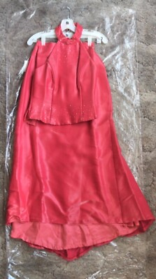 #ad Blonde Nite Pinkish two Piece Prom Dress sz 3 HAS BEEN ALTERED  $55.00