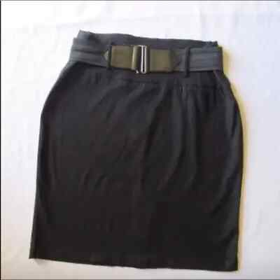 DOTS Black Pencil Plus Skirt Size 20 w Belt $15.00