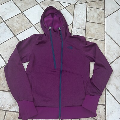 #ad The North Face Hoodie Women’s Medium Purple Unique Offset Zippers $35.00