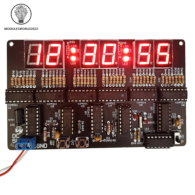 #ad #ad 6 bit Digital Circuit Clock DIY Electronic Kit Electronic Clock Teaching Kit US $11.99