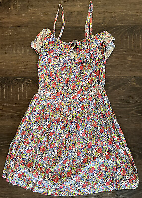 Urban Outfitters Cooperative Short Floral Dress Womens Medium Strap Cute Summer $10.49