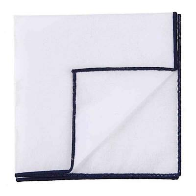 Handkerchief Pocket Square Cotton White Blue Red Black Brown Gift Formal for Him C $12.00