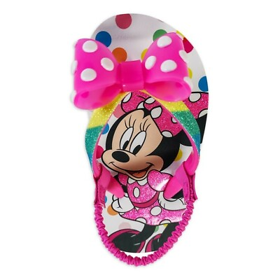 #ad #ad Disney Minnie Mouse Toddler Girls Beach Flip Flop Sandal Multi Size 7 8 G S9 $16.99