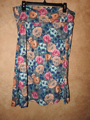 #ad LULAROE quot;Cassiequot; Floral Multicolor Skirt Size 2XL $6.99