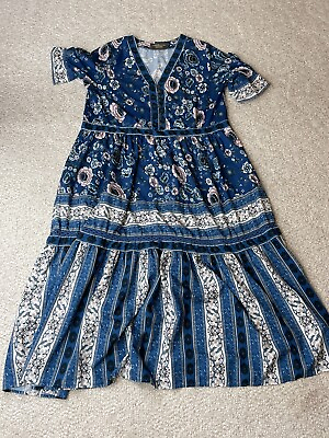 Boho Cottagecore Maxi Dress One Size Beautiful Patterns Lightweight Travel $19.99