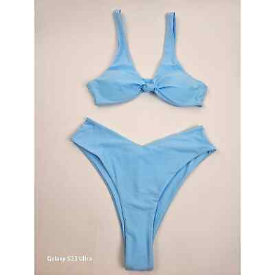 #ad Women#x27;s sz M baby blue bikini $30.00