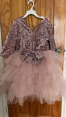 #ad Girl Pink Tulle amp; Sequin Design Dress Size 10 12 $80.00