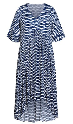 #ad Evans Val Crinkle Maxi Dress XXL Blue White $26.99
