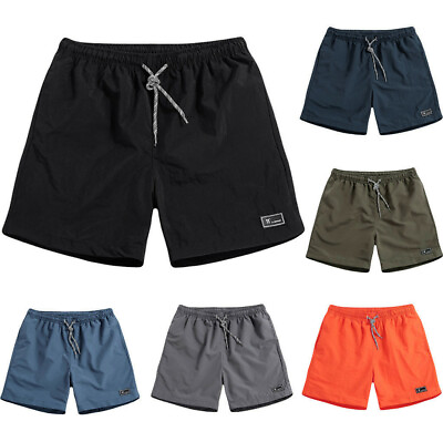 Men#x27;s Summer Plus Size Shorts Fast drying Beach Trousers Casual Sports Gym Pants $12.96