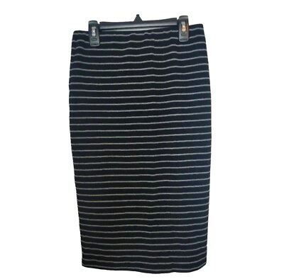 #ad Mossimo Womens Midi Pencil Skirt SMALL Knit Black 90#x27;s Y2K Work Career Vintage $14.90