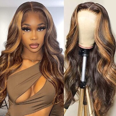Lace Front Wig Body Wave Wig For Black Women Long Curly Hair Front Lace Wig $18.98