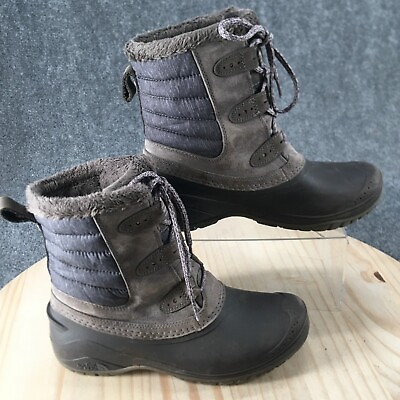 #ad The North Face Boots Womens 9 Shellista II Winter NF0A2T4Z Gray Leather Lace Up $27.99