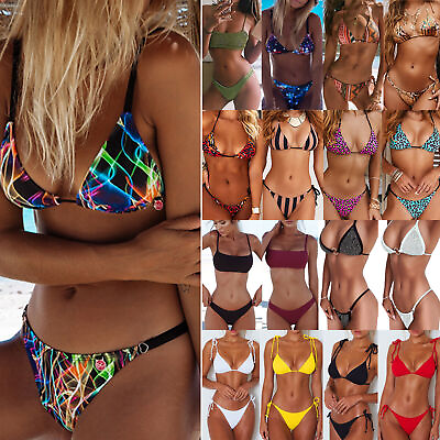 Sexy Women Brazilian Bikini Set Swimwear Swimsuit Bathing Suit Summer Beachwear $13.85