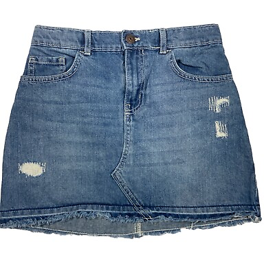#ad Oshkosh Distressed Denim Jean Skirt Girls Sz 10 $13.99