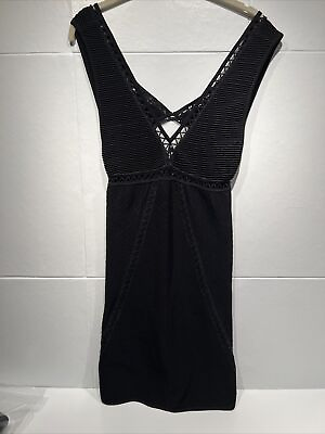 #ad free people party evening small black dress sleveless open back $26.69