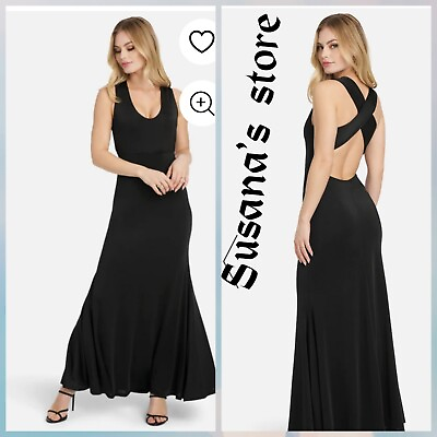 #ad NWT BEBE OPEN BACK GOWN MAXI DRESS SIZE XS Elegance amp; super sexy $55.99