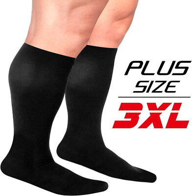 #ad Extra Wide Plus Size Compression Socks for Women amp; Men Calf Support S XXL 3XL $11.99