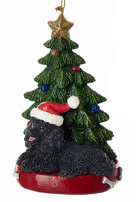#ad Poodle Christmas Tree Ornament Black $17.99