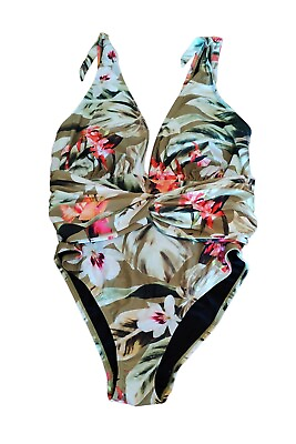 #ad F.T.F. Fashion To Figure Tropical Print One piece Swimsuit Plus Size 1x $21.00