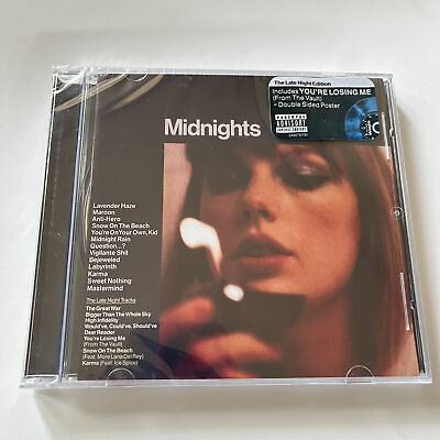 #ad NEW Taylor Swift Midnights The Late Night Edition CD Deluxe Edition With Posters $12.00