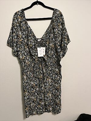 #ad Cotton:On Mini Dress Size 18 Floral $18.00